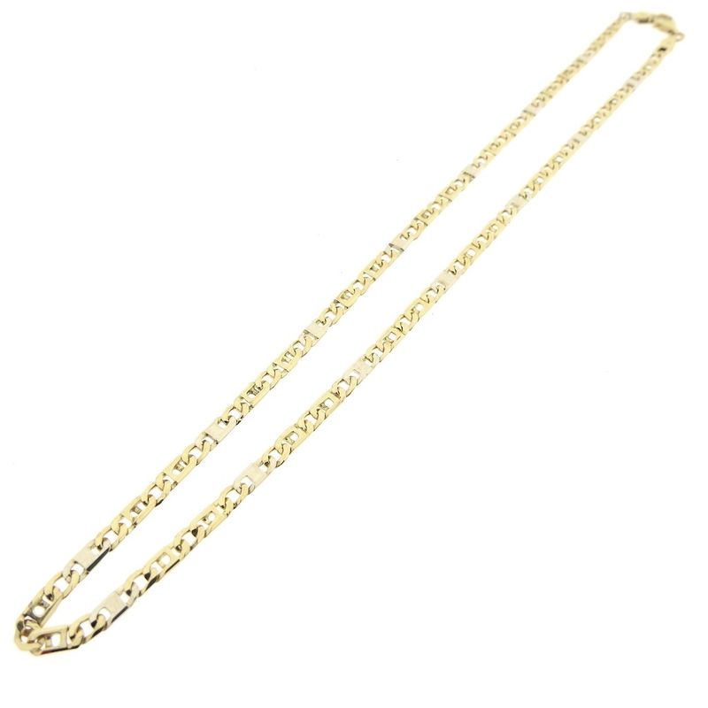 Image 5 of Two-tone gold Figaro link chain