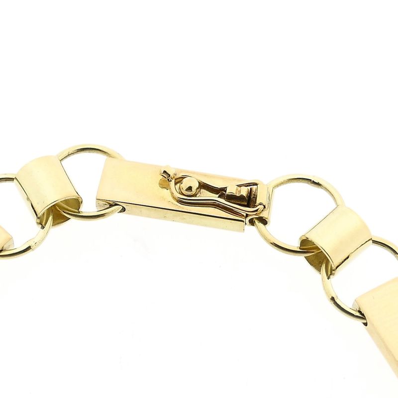 Afbeelding 4 van Gouden robuuste fantasie schakelarmband | 19 cm