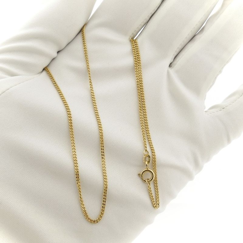 Image 7 of Gold gourmet link chain | 45.5 cm