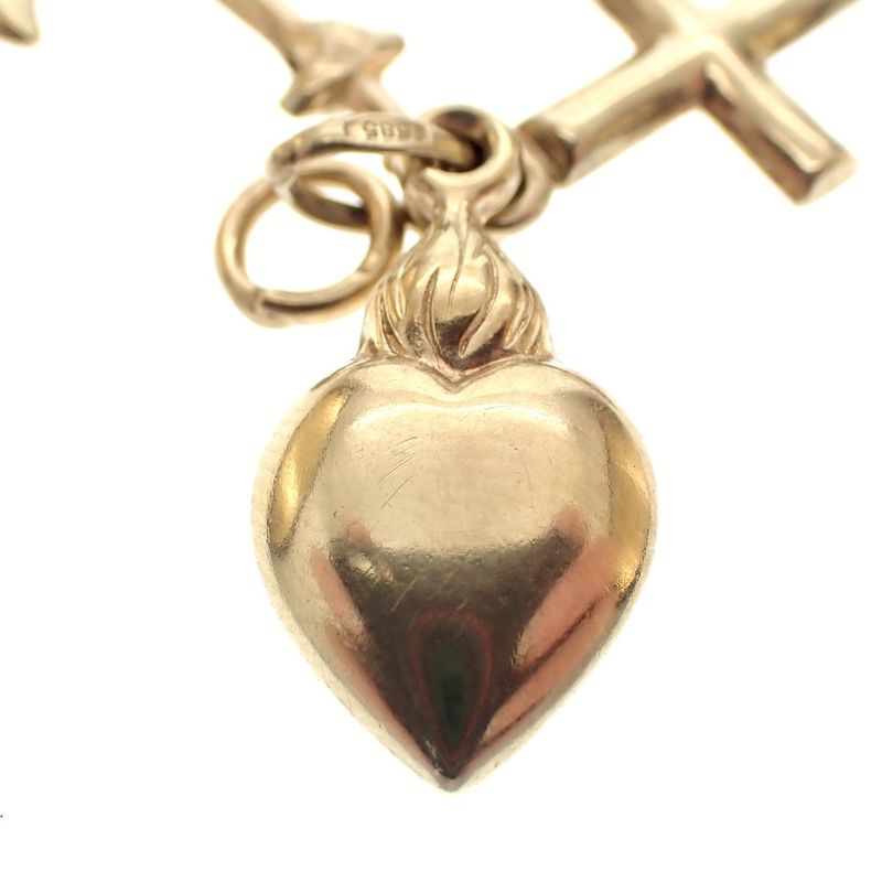 Image 3 of Gold pendant; Faith, hope, and love | Old-school style