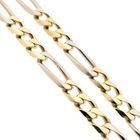 Image 3 of Wide two-tone gold Figaro link necklace; Men's | 64 cm