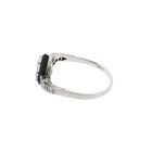 Image 7 of White Gold Ring with Diamond and Onyx; 0.40 ct; 14K; Size 17.25