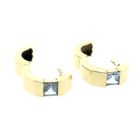 Image 6 of Gold hoop earrings with topaz | Ø 16.7 mm