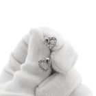 Image 6 of Silver stud earrings with a heart and zirconia