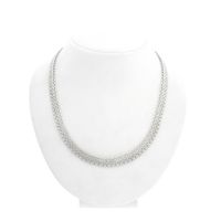 Silver matte fantasy necklace | 43 cm