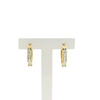 18K Gold Hoop Earrings with Diamond | 1.10 ct.