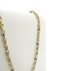 Image 2 of Two-tone solid gold Monte Carlo link chain; Men's