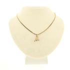 Image 3 of Gold pendant of the letter M with diamond | 0.015 ct.