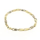 Image 3 of Two-tone gold Monte Carlo link bracelet | 21 cm