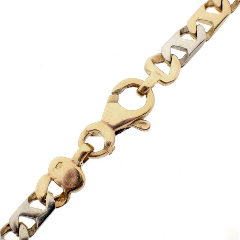 Image 5 of Two-tone gold fantasy link bracelet | 21.5 cm
