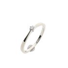 Image 1 of White Gold Solitaire Ring with Diamond 0.025 ct; 14K; Size 15
