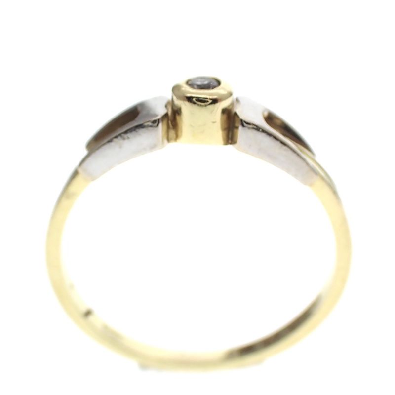 Image 3 of Gold solitaire ring with diamond 0.025 ct.