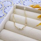 Image 2 of Golden Venetian link bracelet with pearl | 18 cm