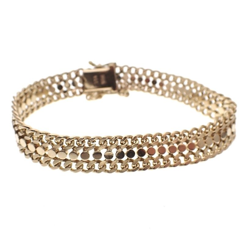 Image 1 of 8-karat fantasy link bracelet | 19.5 cm