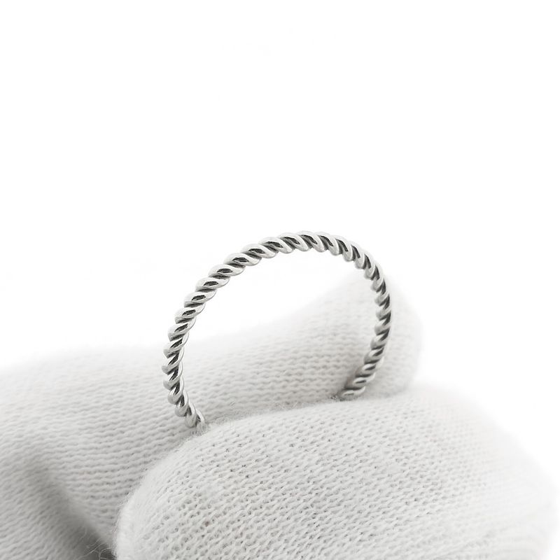 Image 5 of White gold twisted sliding ring