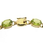 Image 6 of Gold tennis bracelet with peridot | 18 cm