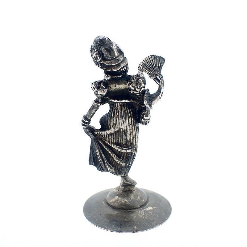 Image 4 of Vintage silver statuette of a dancing lady