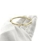 Image 3 of Gold slave bracelet with diamonds; Size S/M