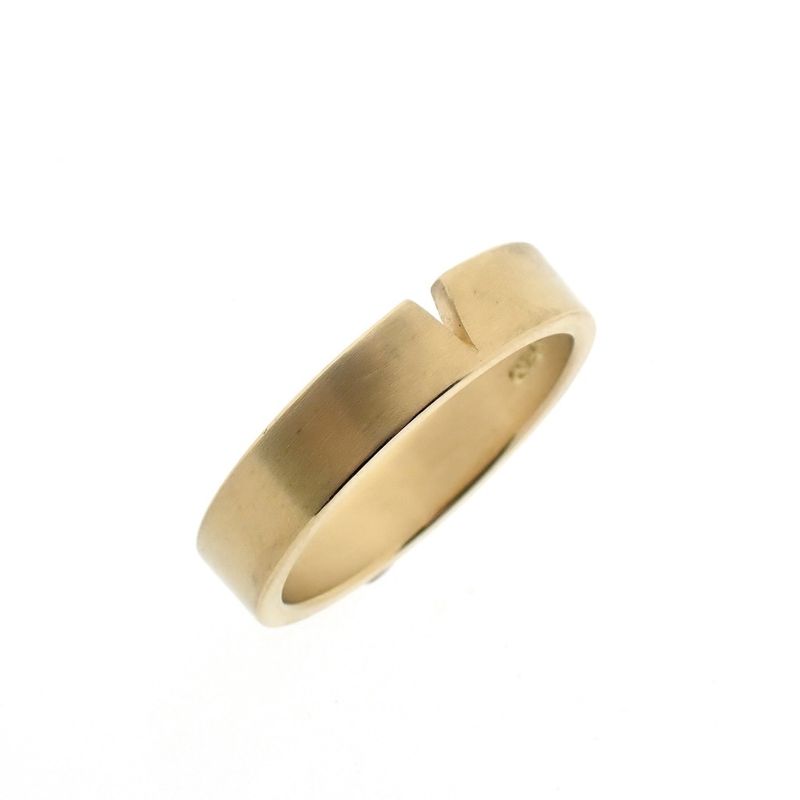 Image 1 of Gold matte ring; Niessing