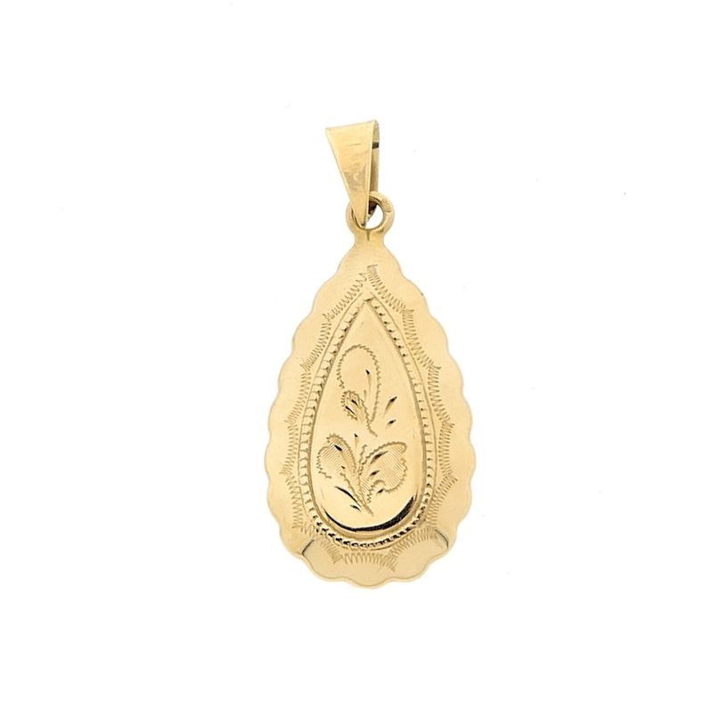Image 6 of Gold pendant with elegant engraving