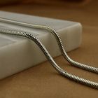 Image 2 of White gold snake link chain; 43 cm