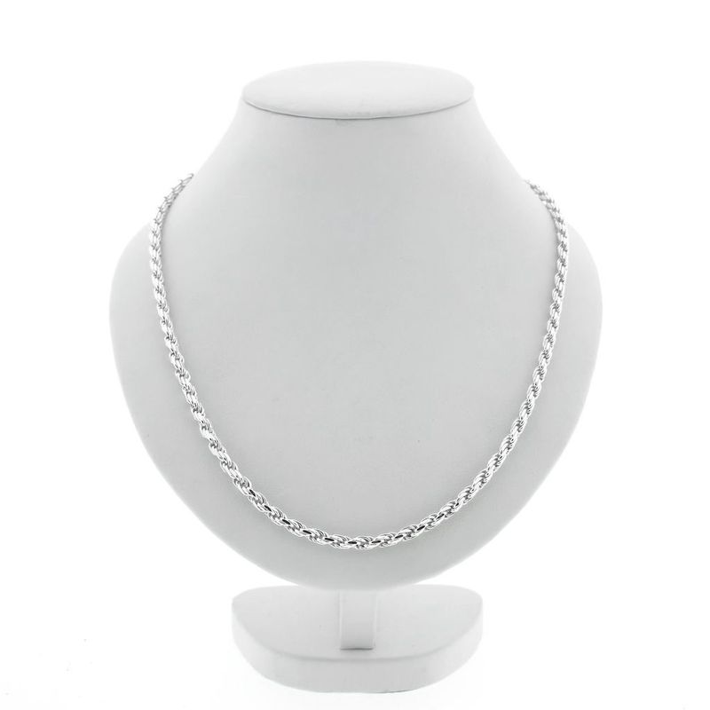 Image 1 of Silver twisted link chain