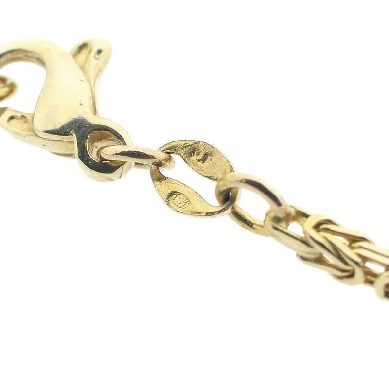 Image 4 of Gold square king link necklace