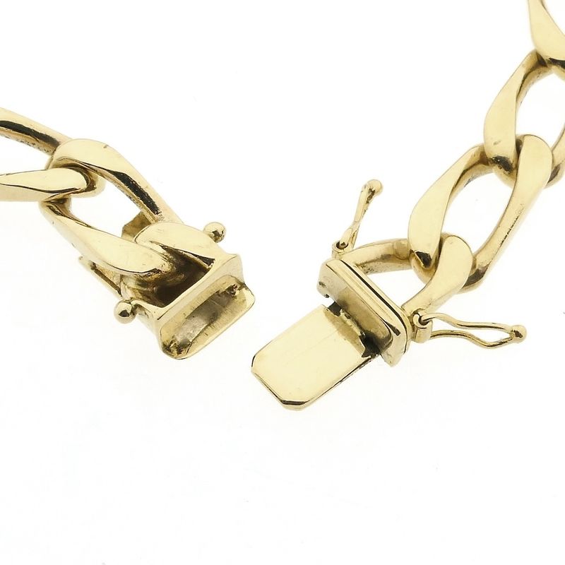 Image 3 of Gold wide gourmet link bracelet