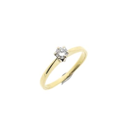 Gold solitaire ring with diamond | 0.20 ct. Image 1 of Gold solitaire ring with diamond | 0.20 ct.
