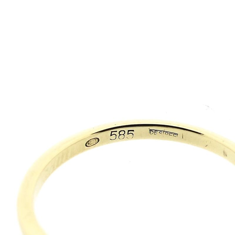 Image 6 of Gold ring with diamond; 0.05 ct.