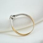 Image 2 of 9 carat bicolor ring with 0.20 ct diamond.