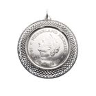 Image 1 of Silver pendant with a 10 guilder coin; Juliana 1970