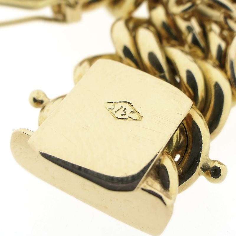 Image 6 of Gold French gourmet link bracelet