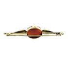 Image 3 of Gold brooch with carnelian