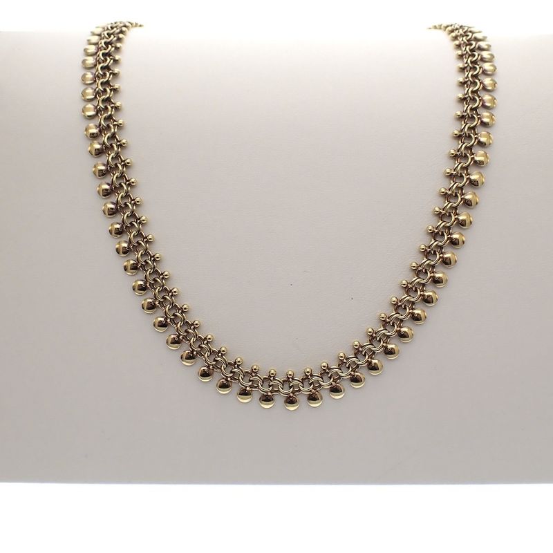 Image 1 of Gold women's necklace; Vintage | 48-42 cm