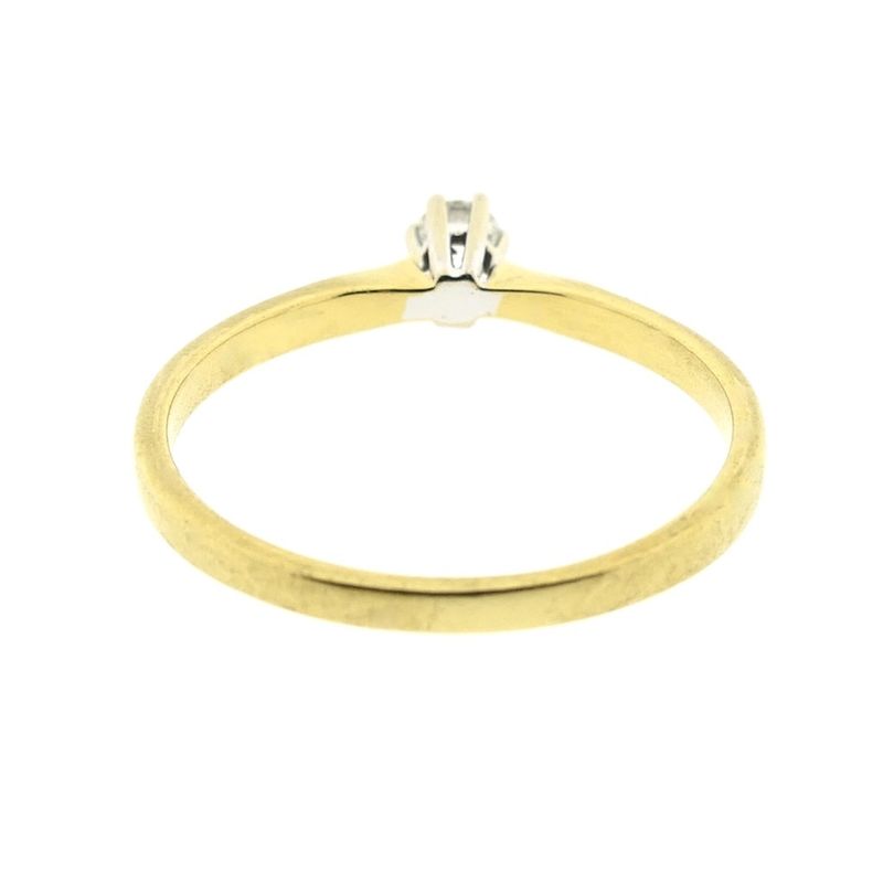 Image 4 of 18-karat gold solitaire ring with 0.15 ct. diamond