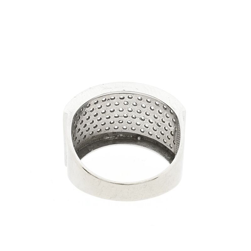 Image 6 of White gold pavé ring with zirconia