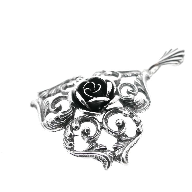 Image 3 of Antique silver floral pendant | Art Nouveau