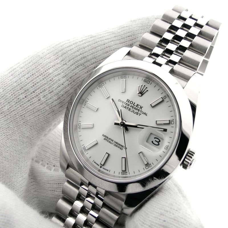 Image 5 of Rolex Datejust 41mm 'White Stick Dial' 126300; Automatic men's watch