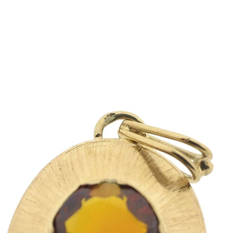 Image 7 of Vintage gold pendant with citrine