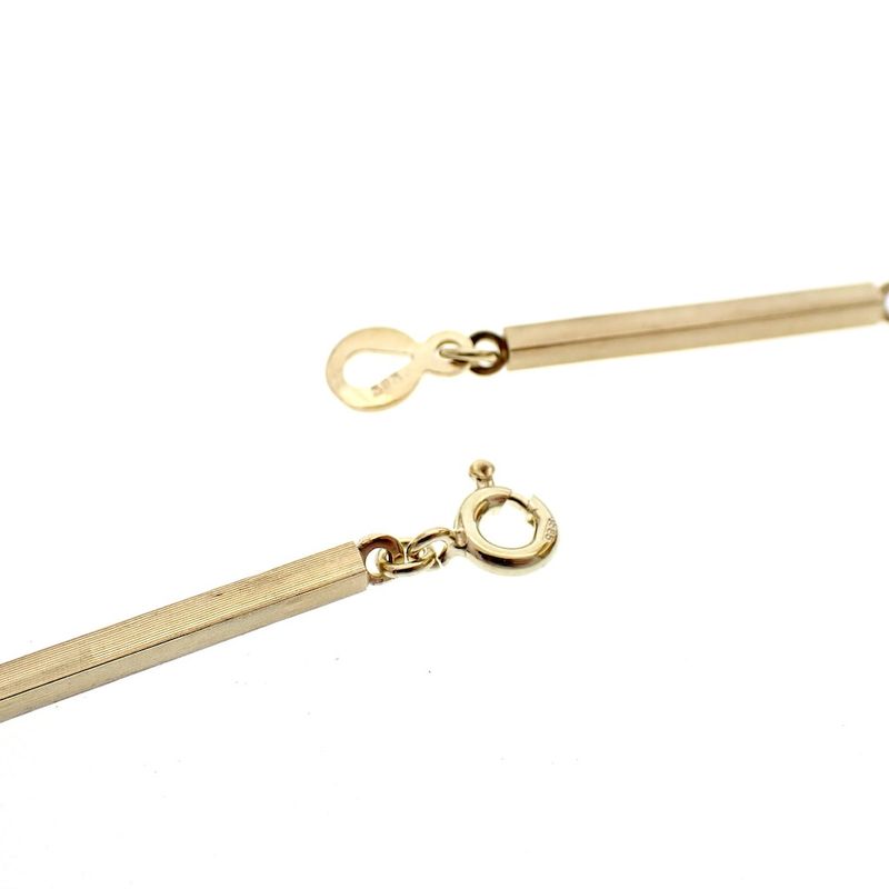 Image 4 of Long gold infinity/bar link necklace
