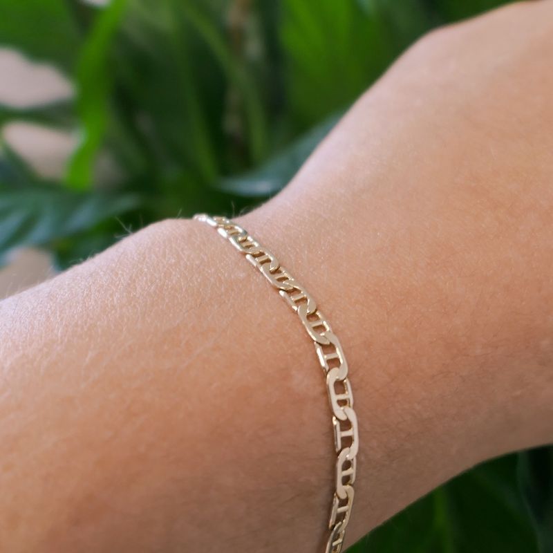 Image 4 of Gold navy link bracelet
