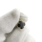 Image 6 of Gold pendant with onyx; four-leaf clover