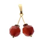 Image 1 of Gold 'Cherry' pendant with carnelian