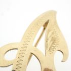 Image 3 of Gold letter brooch; letter A