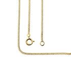 Image 1 of Gold flat gourmet link chain | 60 cm