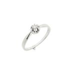 Image 1 of White gold solitaire ring with diamond | 0.05 ct.