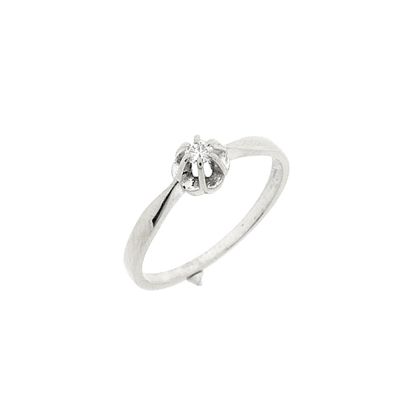 White gold solitaire ring with diamond | 0.05 ct. Image 1 of White gold solitaire ring with diamond | 0.05 ct.