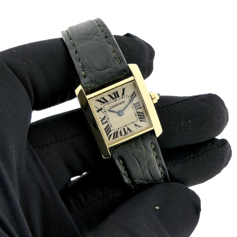 Image 6 of Cartier Tank Française 1820; 18k gold ladies' watch