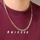 Image 8 of Two-tone gold Figaro link chain